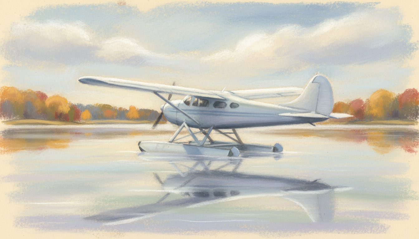 a seaplane on a lake