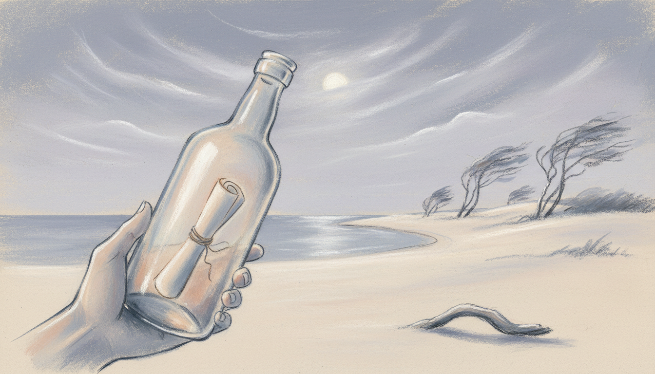 a message in a bottle, just found