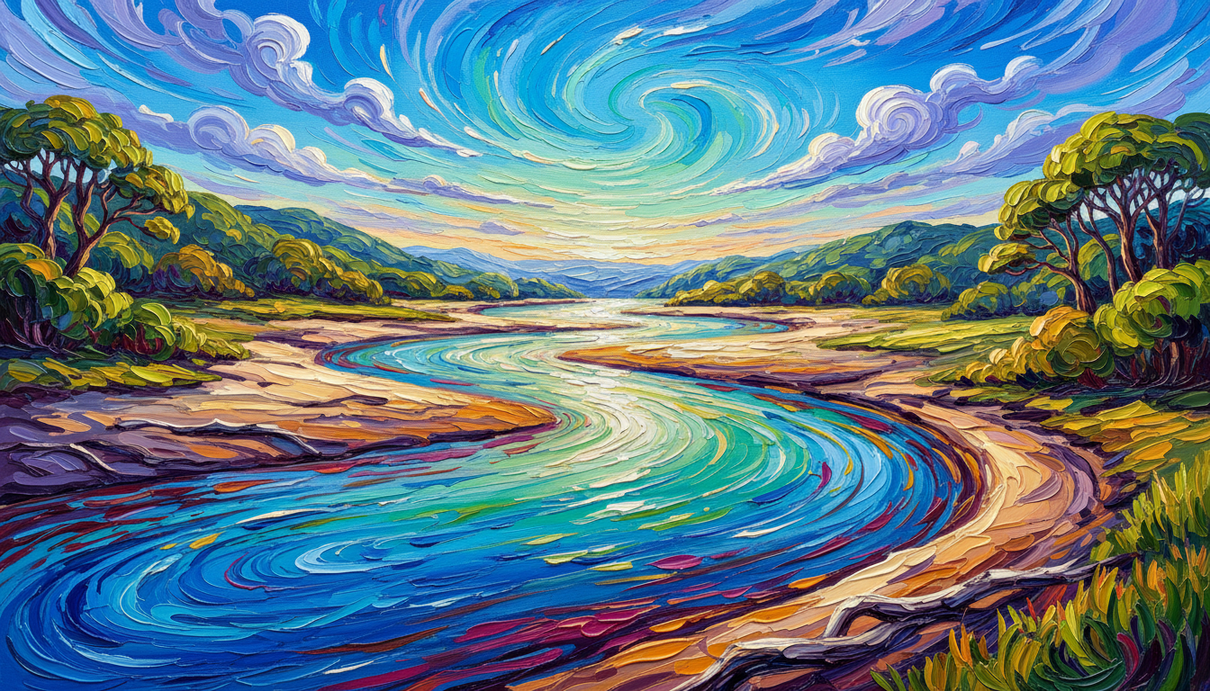 an estuary at the turn of the tide