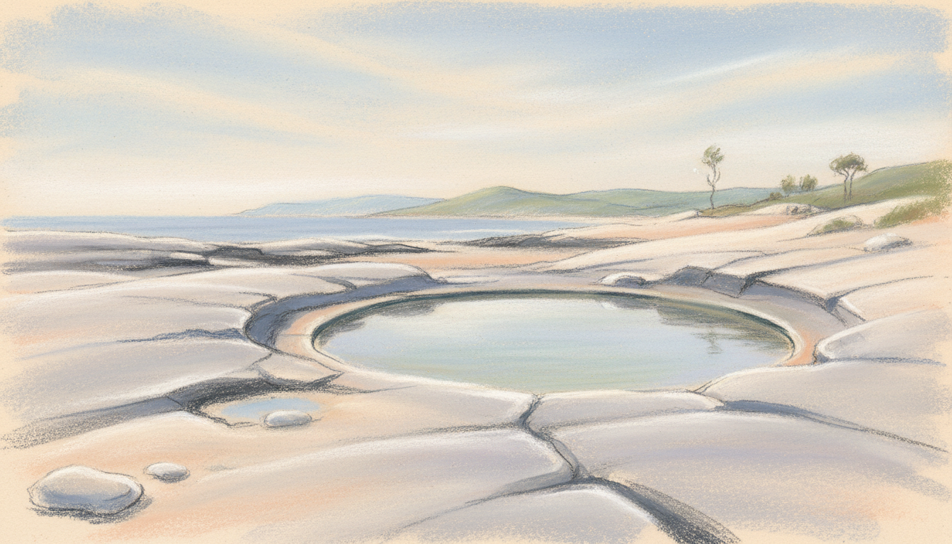 a rock pool at low tide