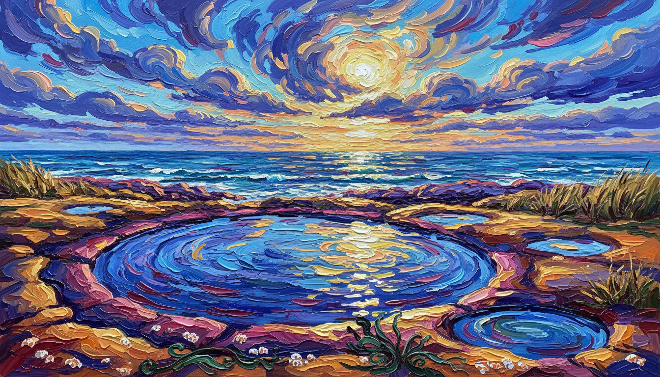 a rock pool at low tide