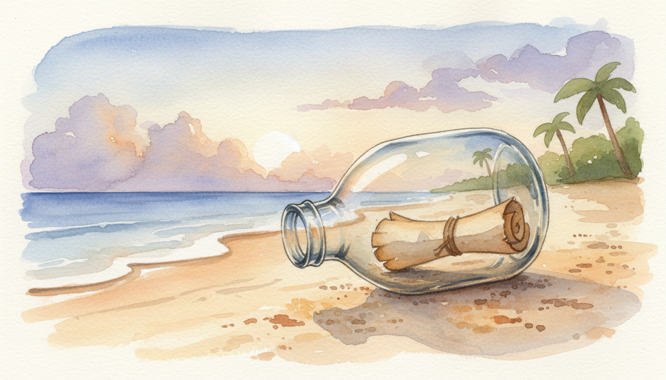 a message in a bottle, just found