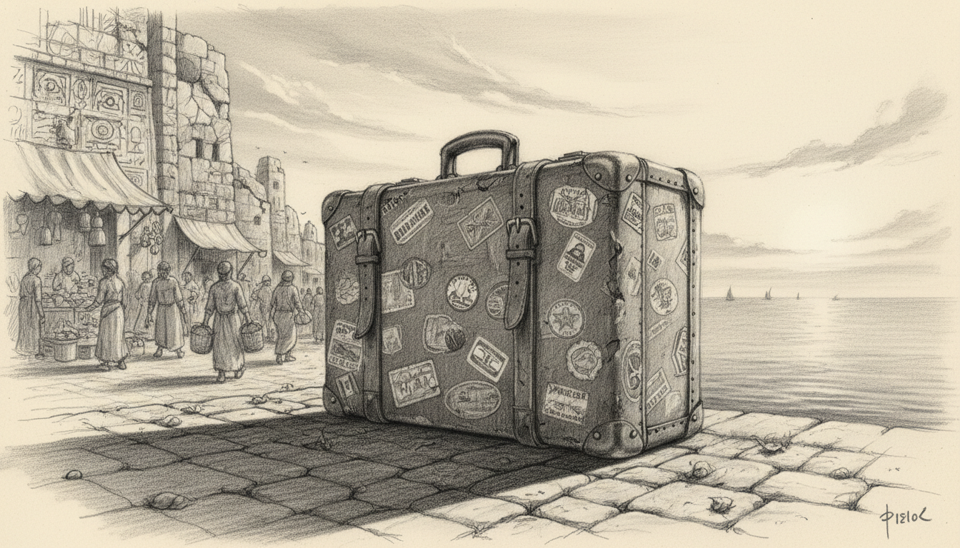 a suitcase that has been everywhere