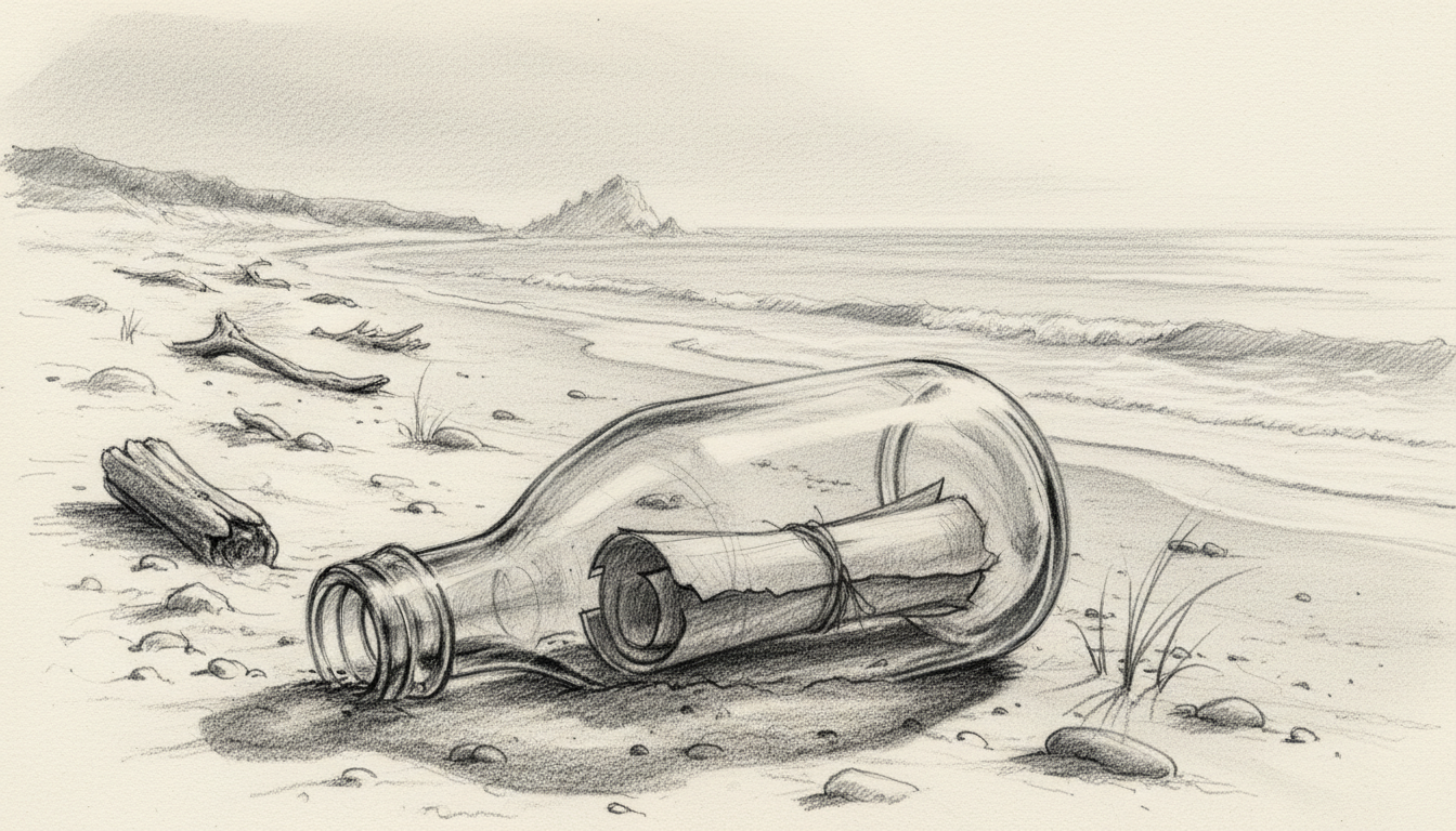 a message in a bottle, just found