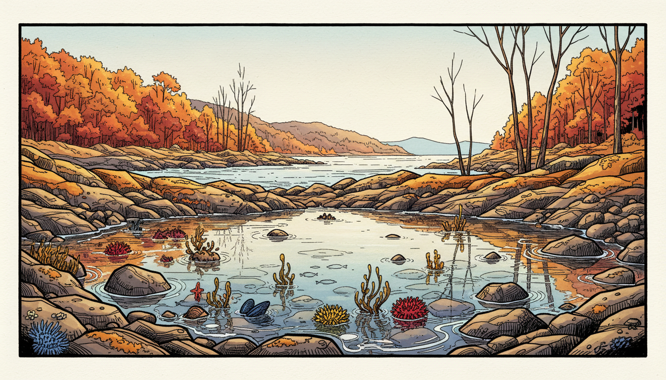 a rock pool at low tide