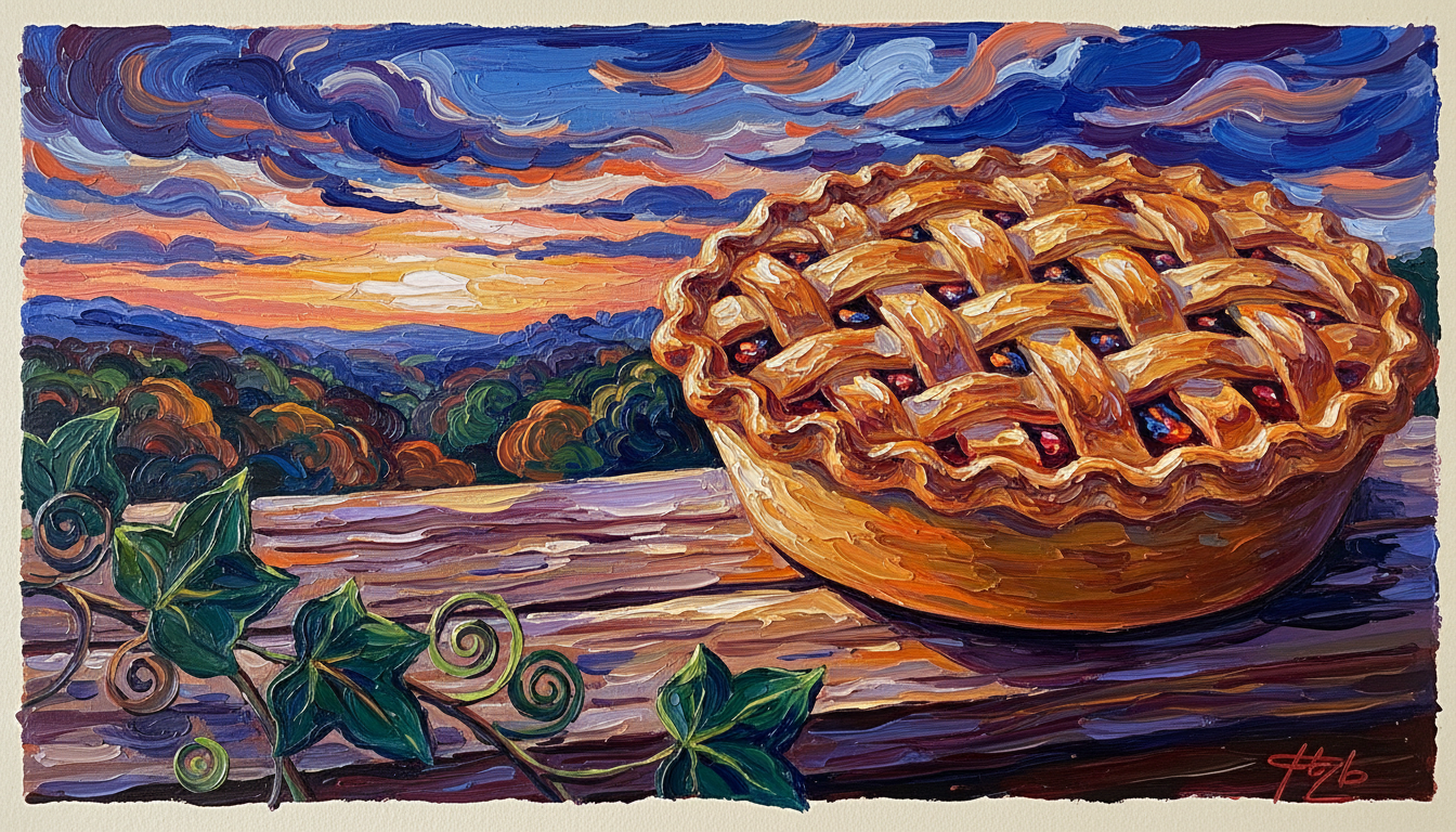 the pie cooling on the sill
