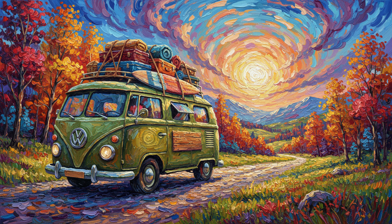 a van packed for a holiday
