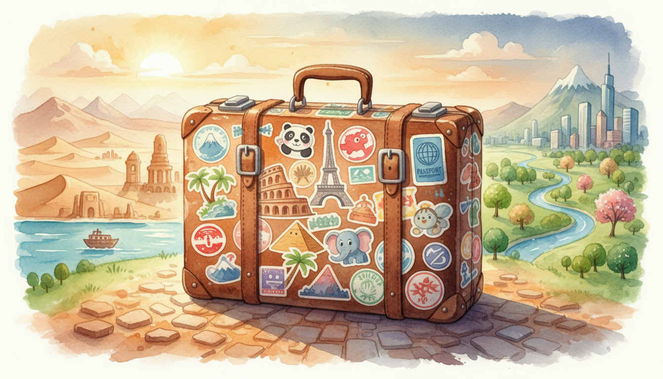 a suitcase that has been everywhere