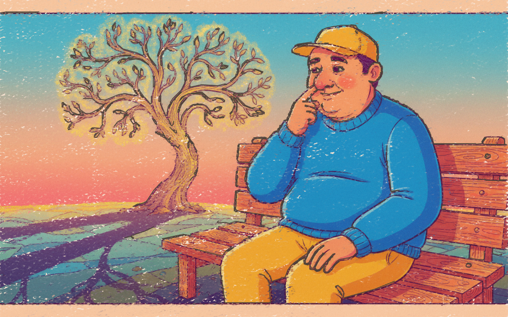 man picking his nose