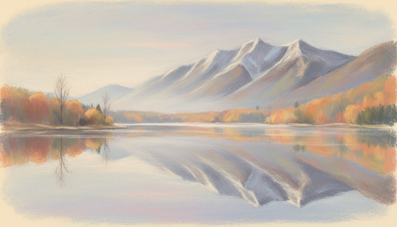 a lake so still it doubles the mountains