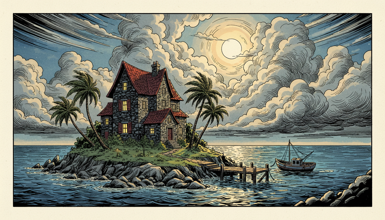 an island with exactly one house